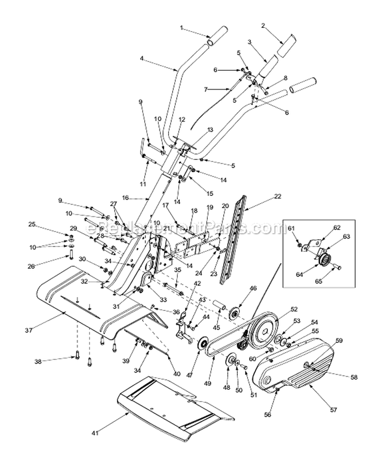 Page A Diagram and Parts List for 21A332B062 330 Yard Machines Tiller